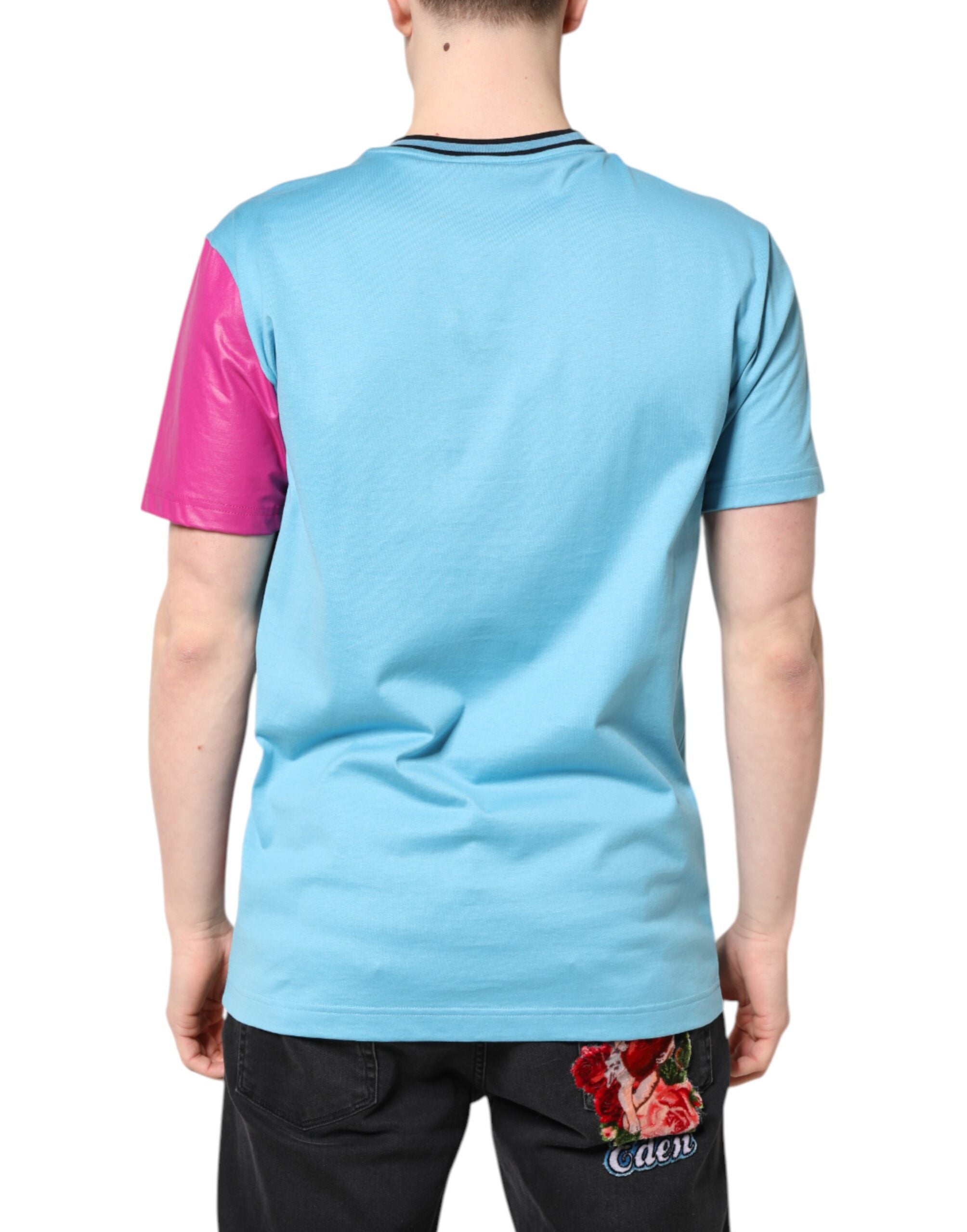 Dolce & Gabbana Multicolor Printed Logo Short-Sleeve T-Shirt