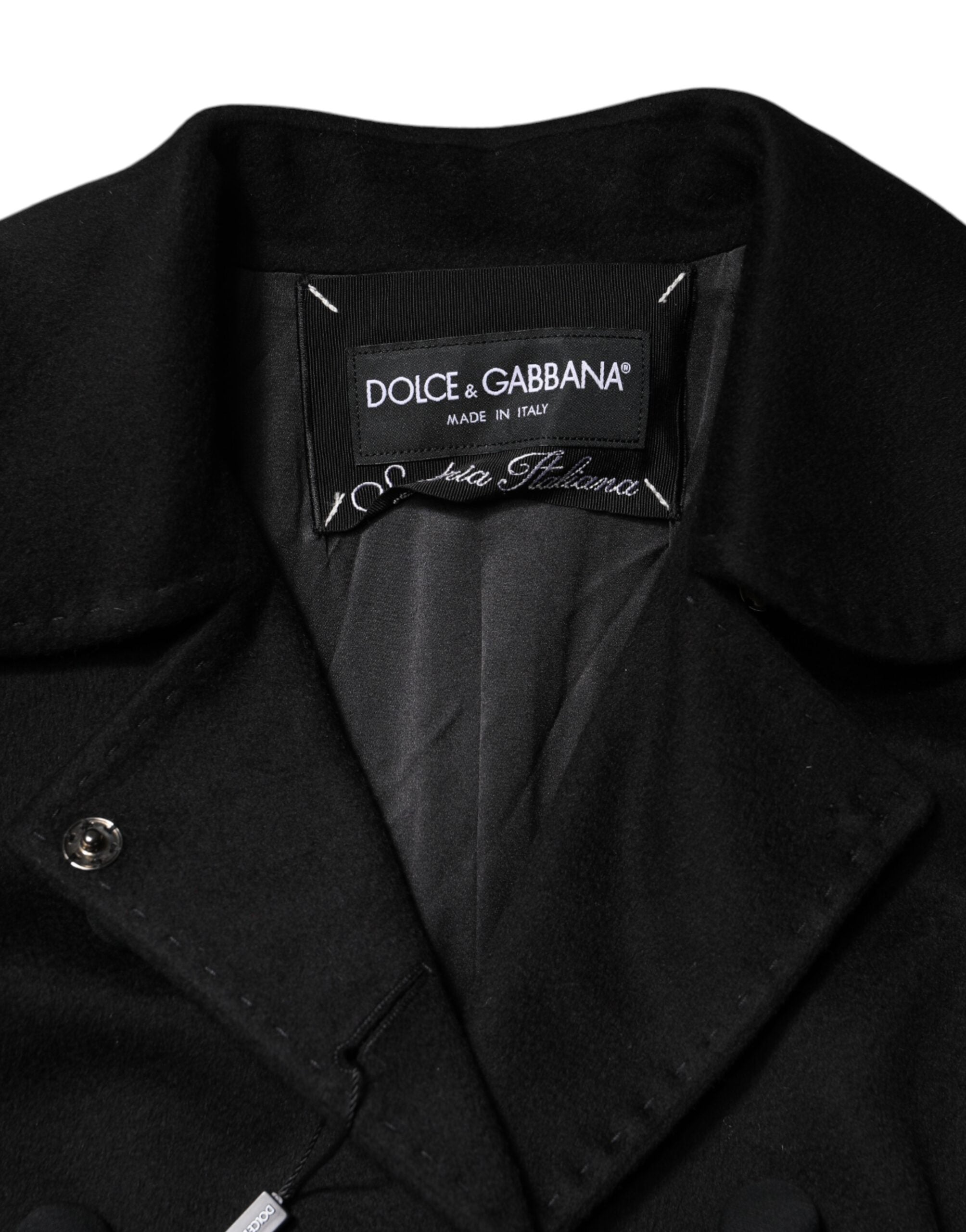 Dolce & Gabbana Black Sartoria Italiano Wool Blazer Jacket