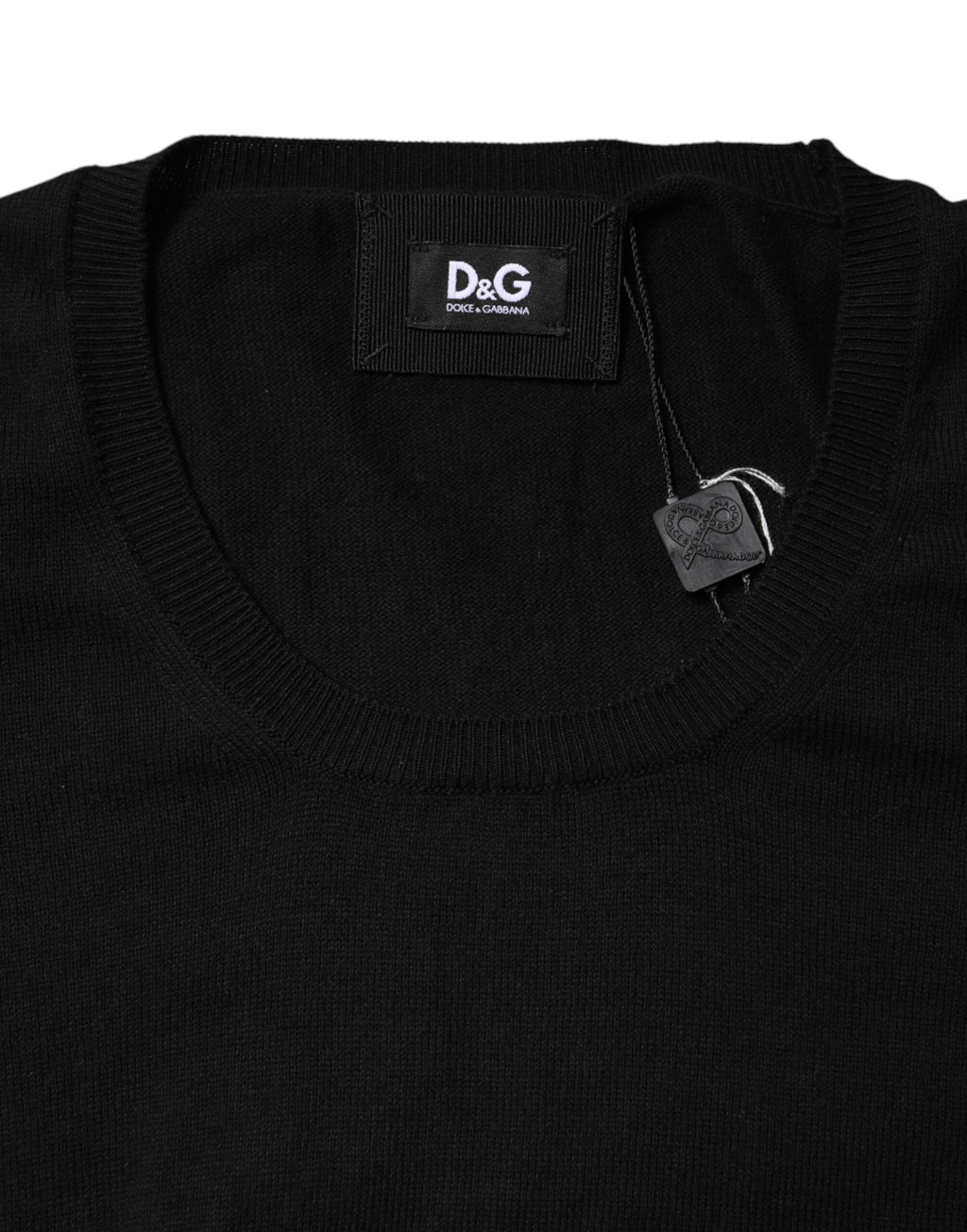Dolce & Gabbana Black Cotton Crew-Neck Short-Sleeve T-Shirt