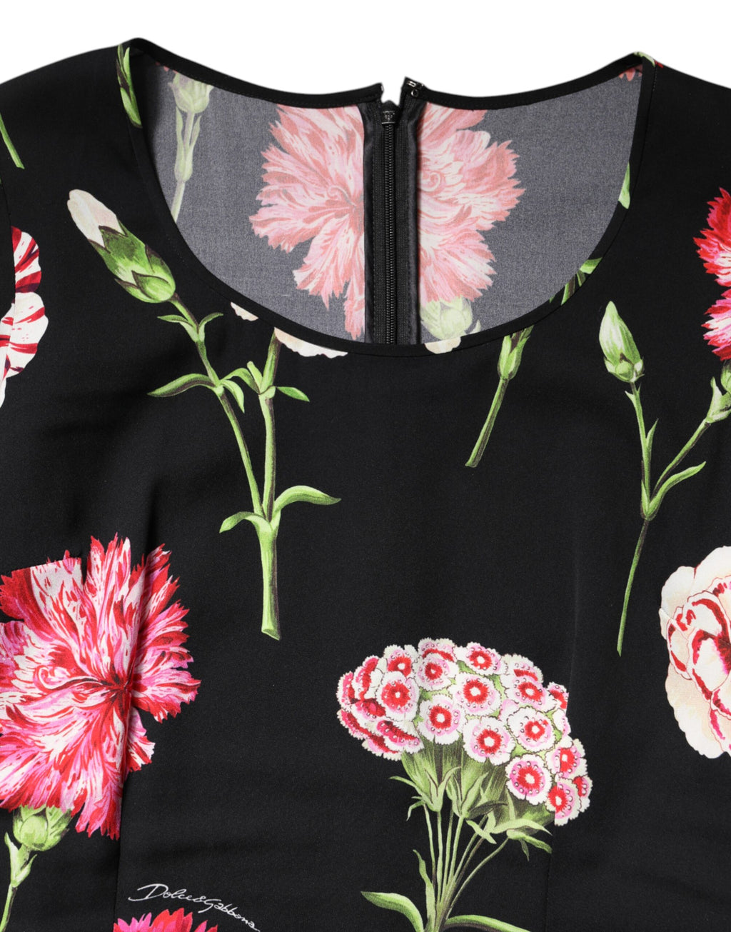 Dolce & Gabbana Black Floral Long Sleeve Women's Blouse Top
