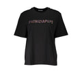 Patrizia Pepe Schwarzes Baumwoll-T-Shirt für Damen