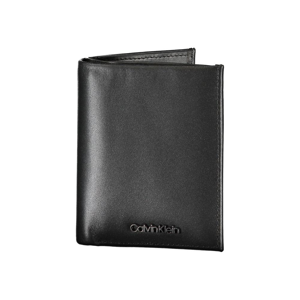 Calvin Klein Schwarzes Leder Portemonnaie