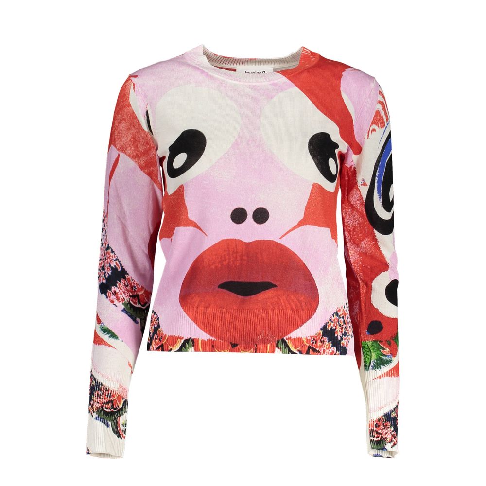 Desigual Pink Viscose Women's Sweater
