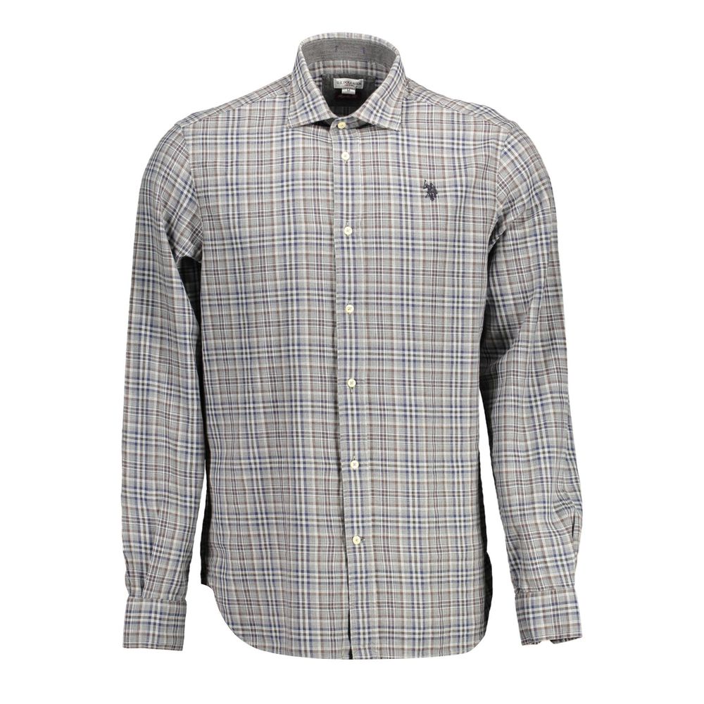 U.S. POLO ASSN. Graues Baumwollhemd