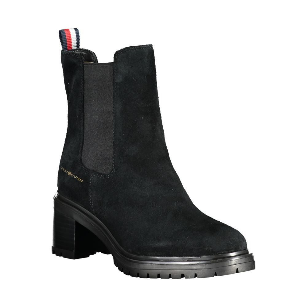 Tommy Hilfiger Schwarzer Leder Damenstiefel