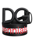Dolce & Gabbana Black Polyester Logo-Print DG Buckle Belt
