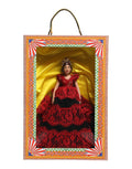 Dolce & Gabbana Rotes Kleid Keramik Porzellan Mode Box Leder Sizilien Puppen