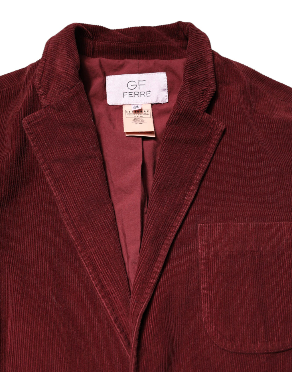 GF Ferre Maroon Corduroy Regular Fit Men's Coat Blazer Jacket