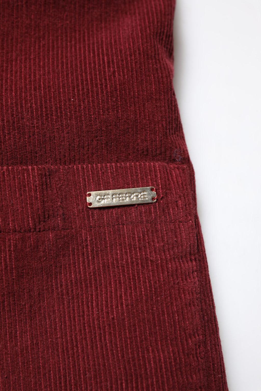GF Ferre Maroon Corduroy Regular Fit Men's Coat Blazer Jacket