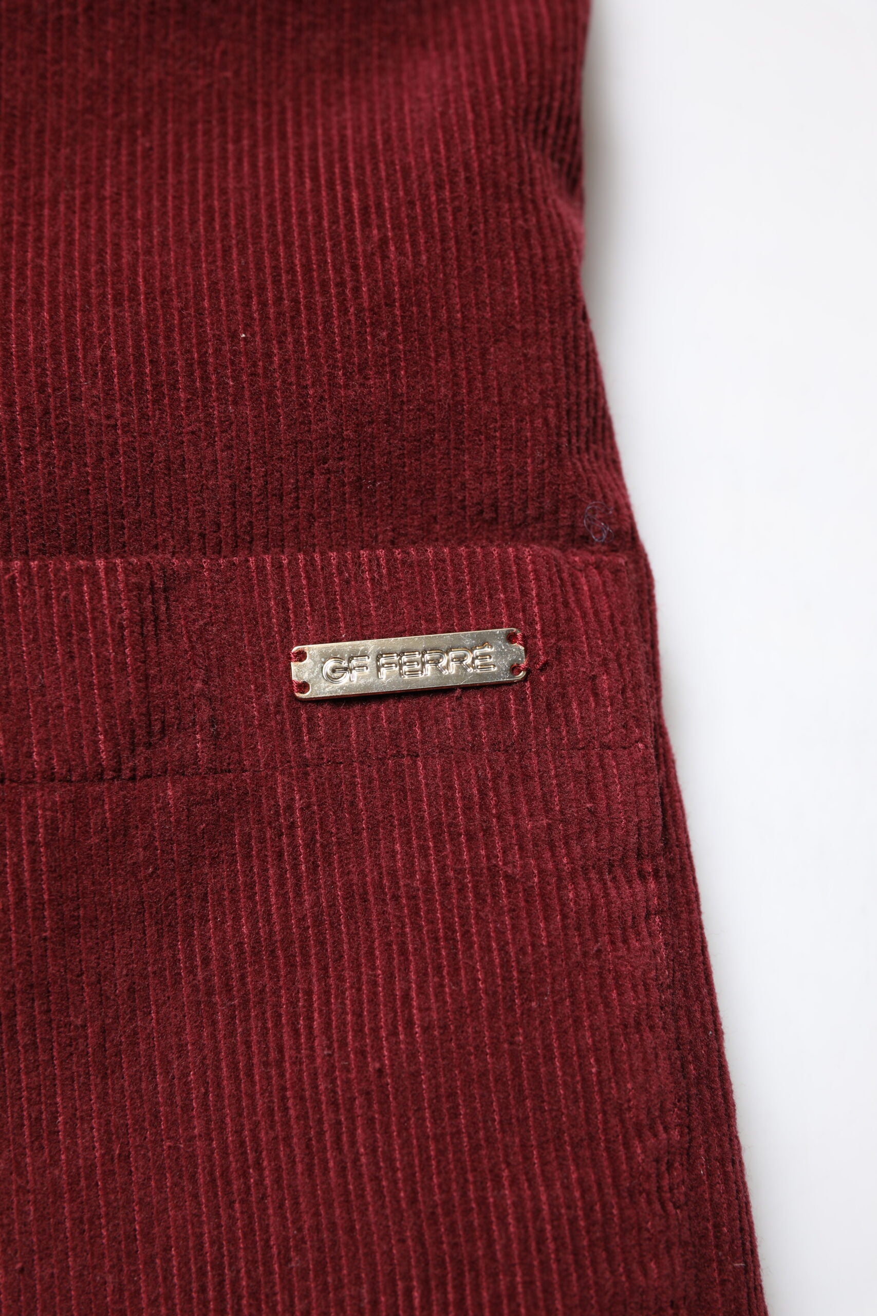 GF Ferre Maroon Corduroy Regular Fit Men's Coat Blazer Jacket