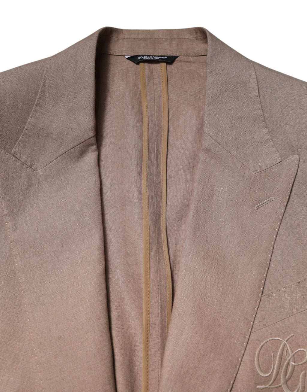 Dolce & Gabbana Beige TAORMINA Einreihiger Mantel Blazer