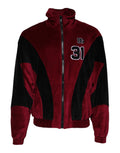 Dolce & Gabbana Rot Schwarz Baumwolle Logo FullZip Bomberjacke