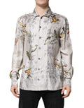Dolce & Gabbana Multicolor Silk Printed Button-Down Shirt
