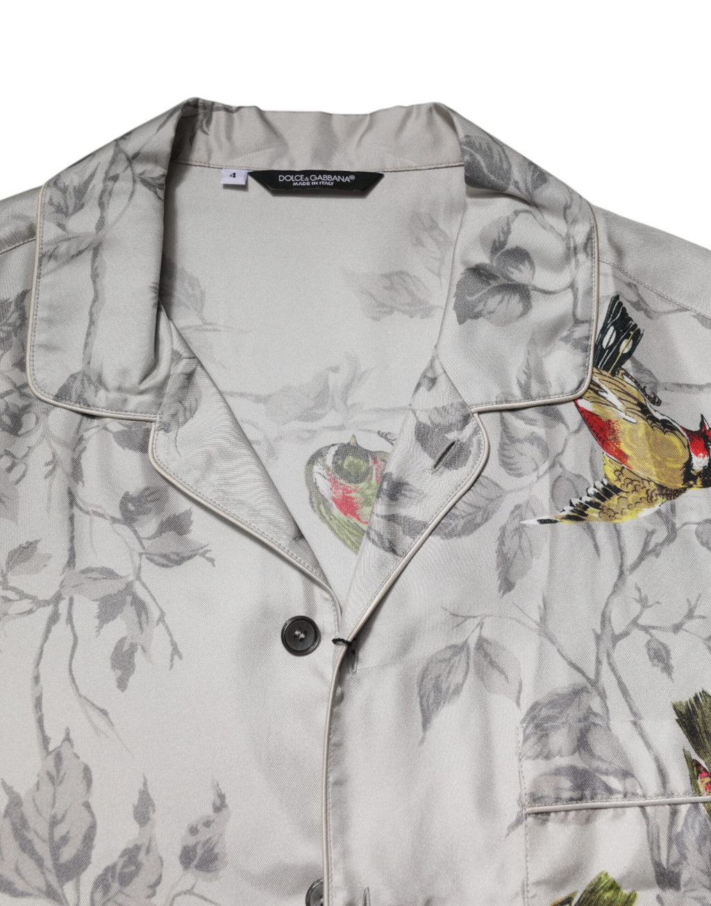 Dolce & Gabbana Multicolor Silk Printed Button-Down Shirt