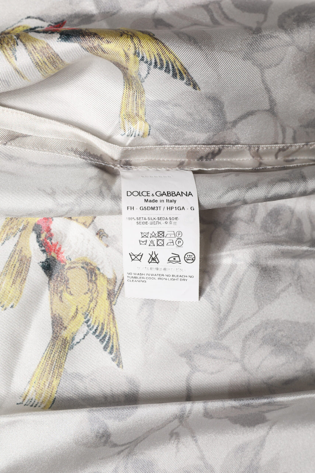 Dolce & Gabbana Multicolor Silk Printed Button-Down Shirt