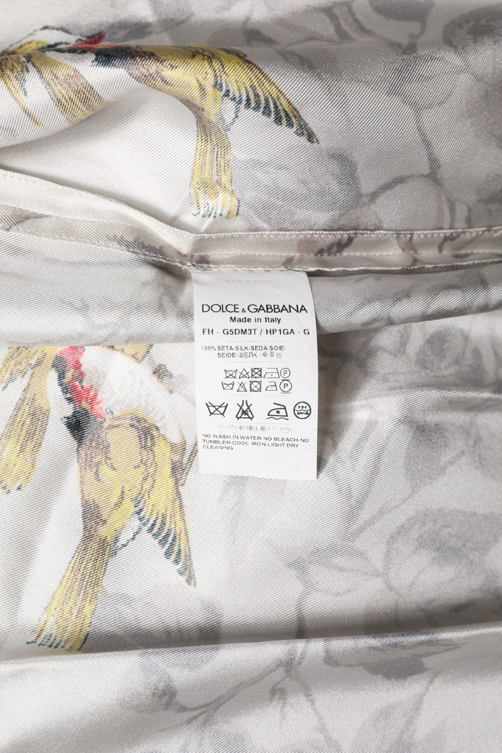 Dolce & Gabbana Multicolor Silk Printed Button-Down Shirt