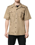 Dolce & Gabbana Brown Graphic Print Short Sleeve Shirt