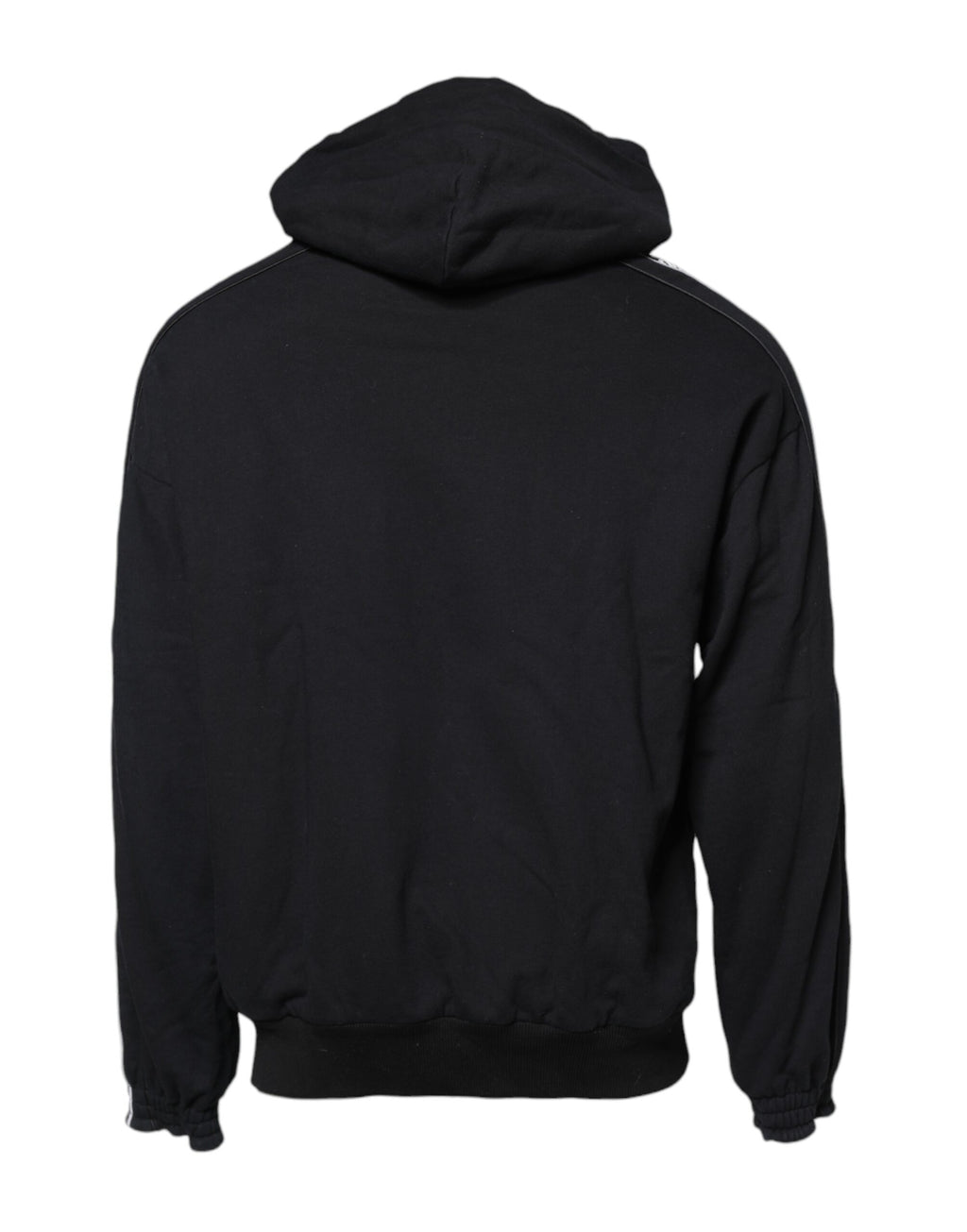 Dolce & Gabbana Schwarzes Baumwoll-Logo-Sweatshirt mit Kapuze Pullover