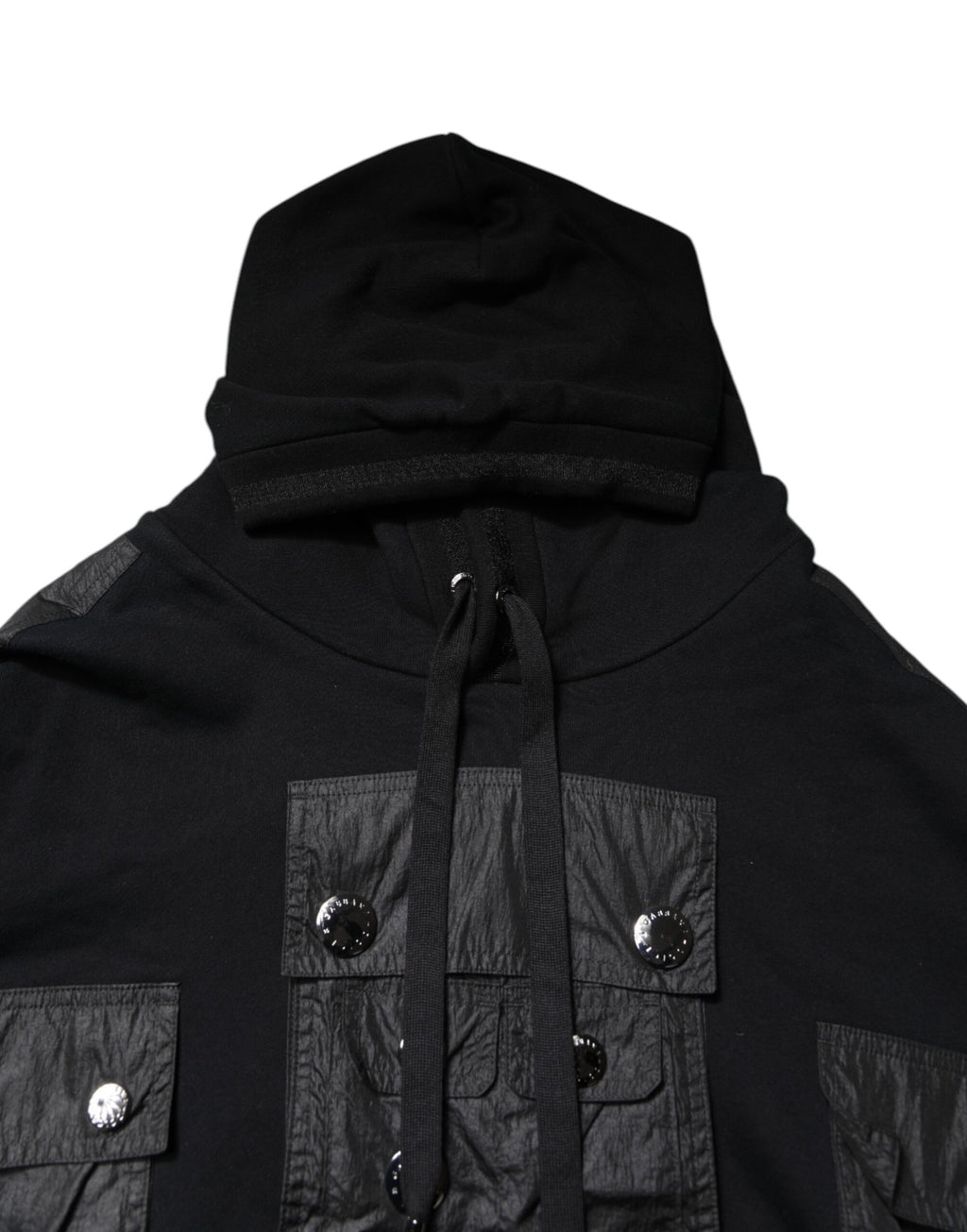 Dolce & Gabbana Black Cotton Hooded Sweatshirt Pullover