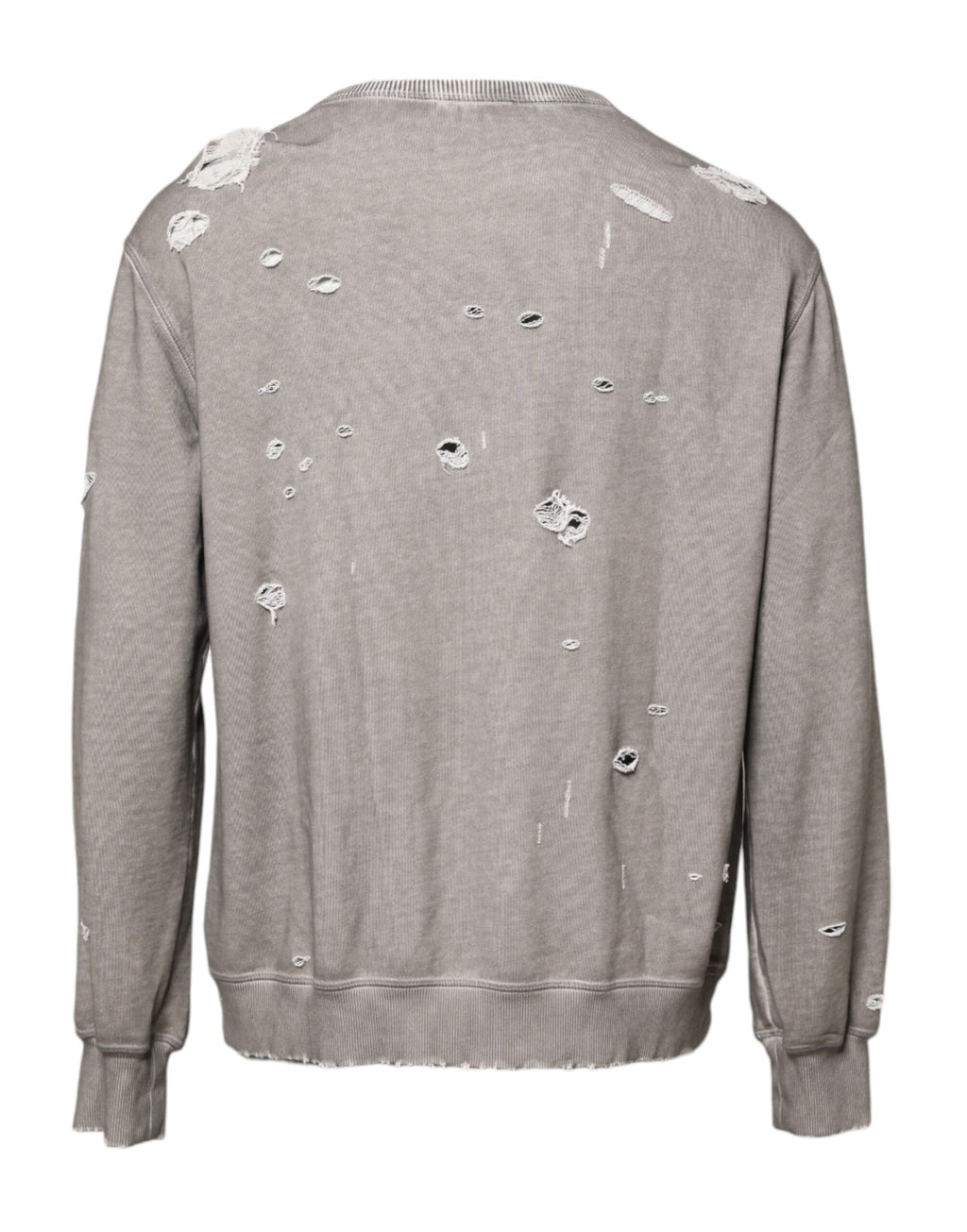 Dolce & Gabbana Grey Crew Neck Sweater with Logo Print