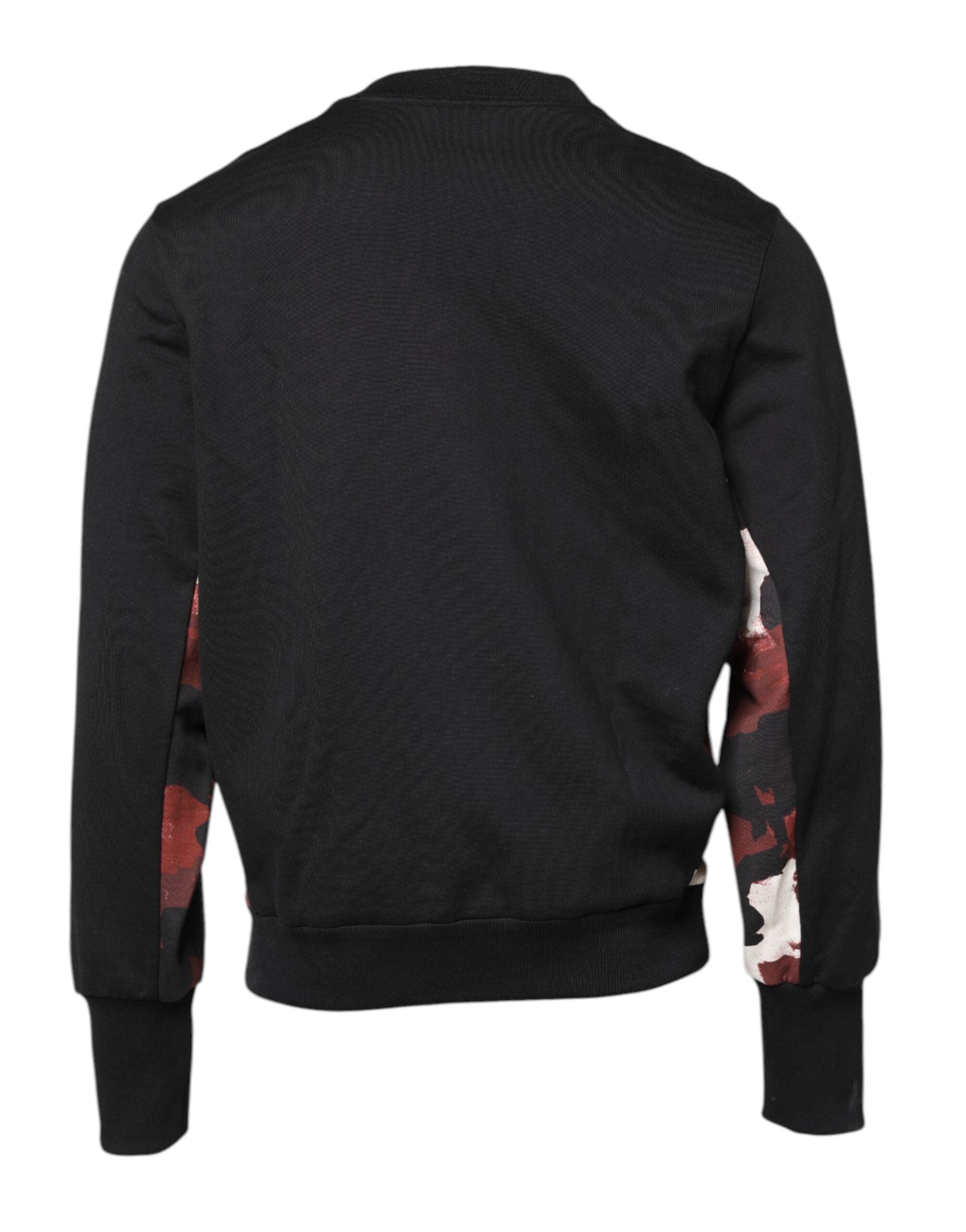 Dolce & Gabbana Schwarzer bestickter Pullover mit Rundhalsausschnitt