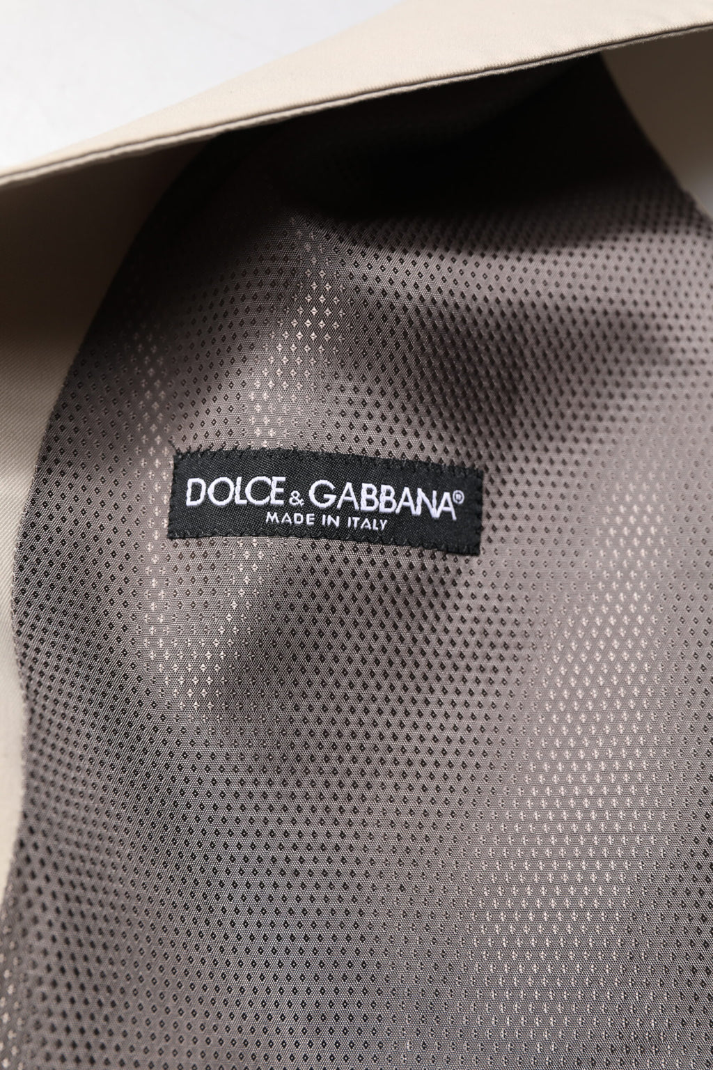 Dolce & Gabbana Beige Grey Dress Men's Formal Waistcoat Vest
