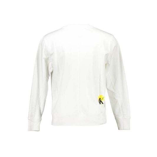 Calvin Klein Weißes Unisex-Sweatshirt aus Baumwolle