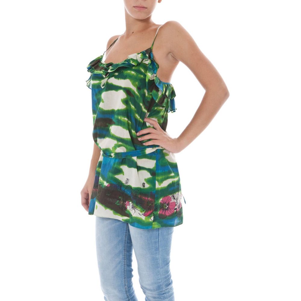 John Galliano Cotton T-Shirt in Green