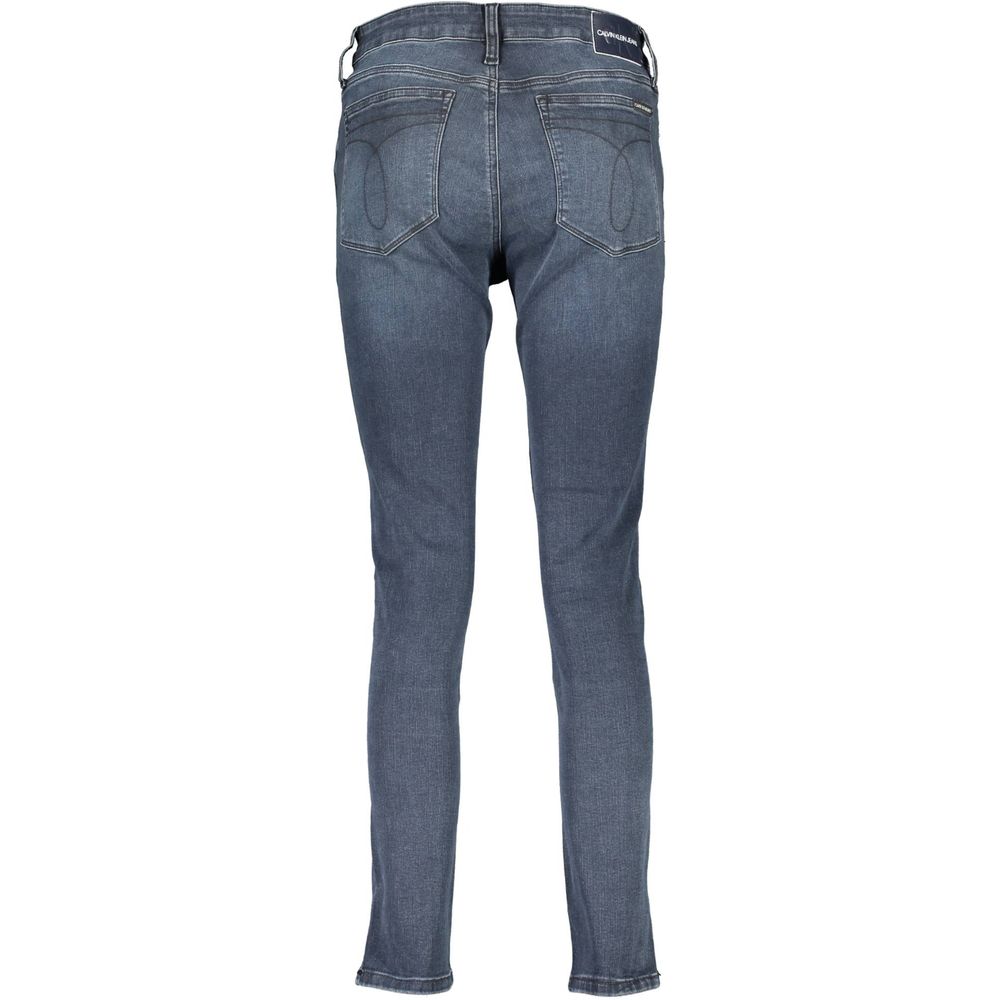 Calvin Klein Women's Blue Cotton Skinny Jeans