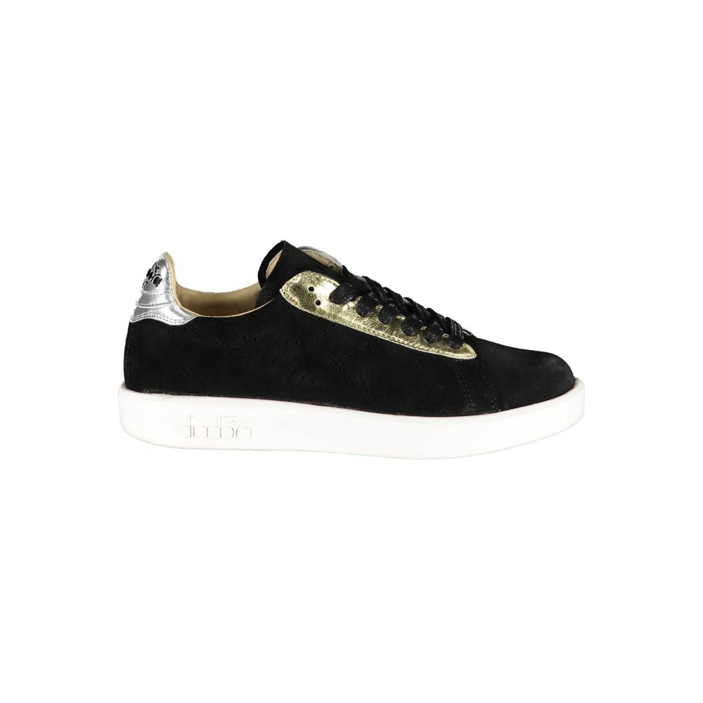 Diadora Schwarzes Leder Damen Sneaker