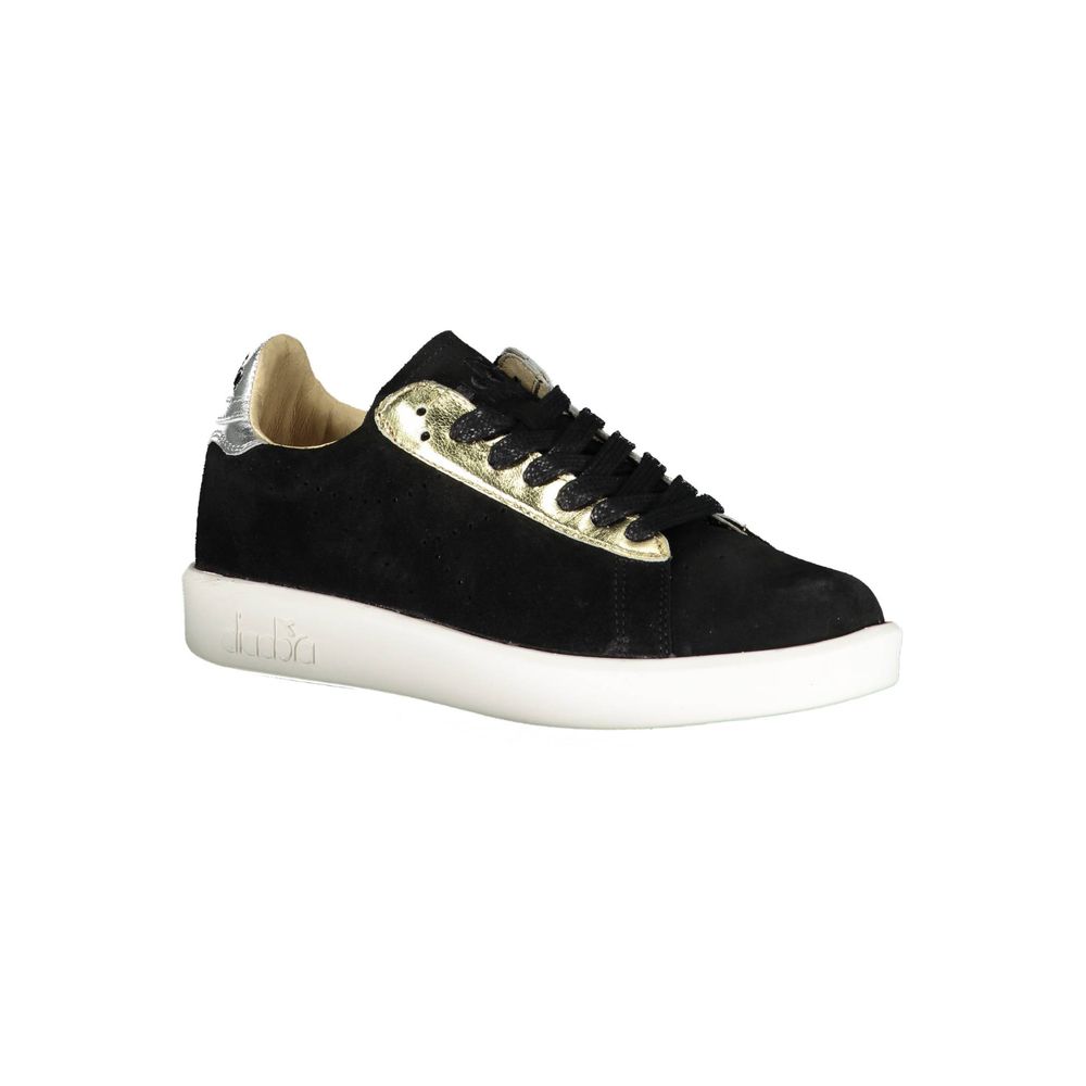 Diadora Schwarzes Leder Damen Sneaker