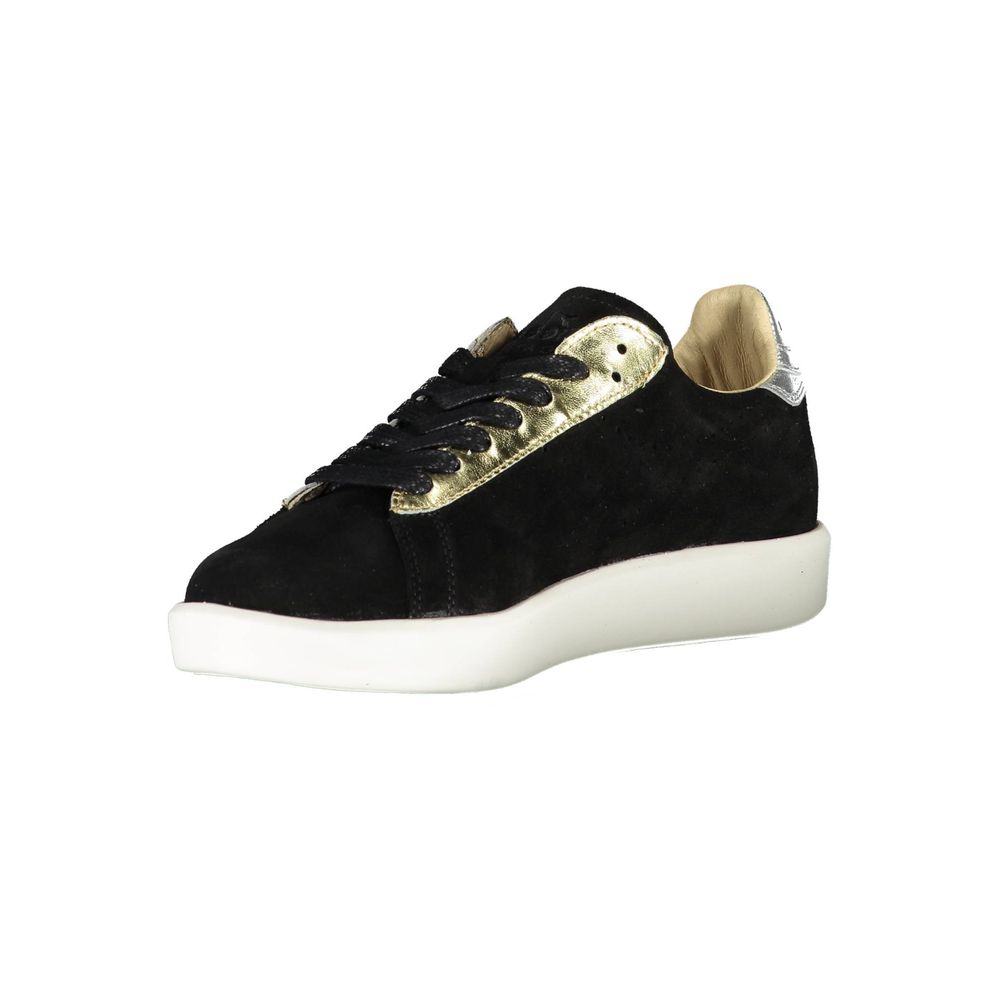 Diadora Schwarzes Leder Damen Sneaker