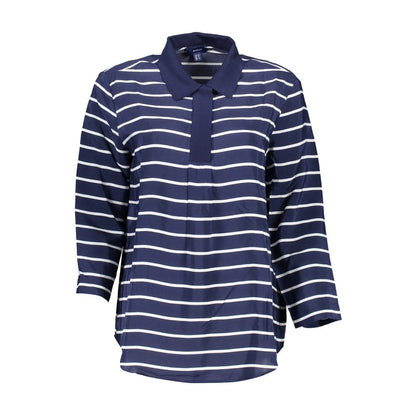 Gant Blaues Viskose-Poloshirt für Frauen