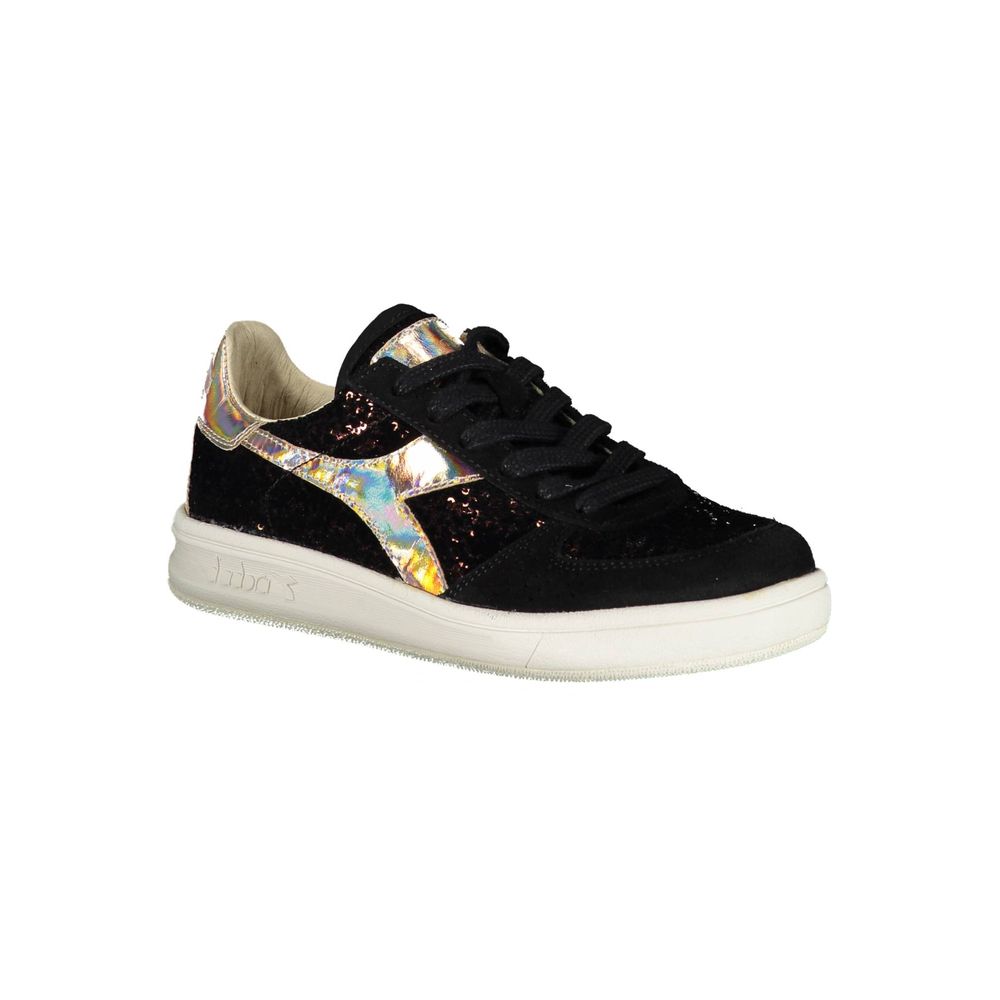Diadora Schwarzes Leder Damen Sneaker