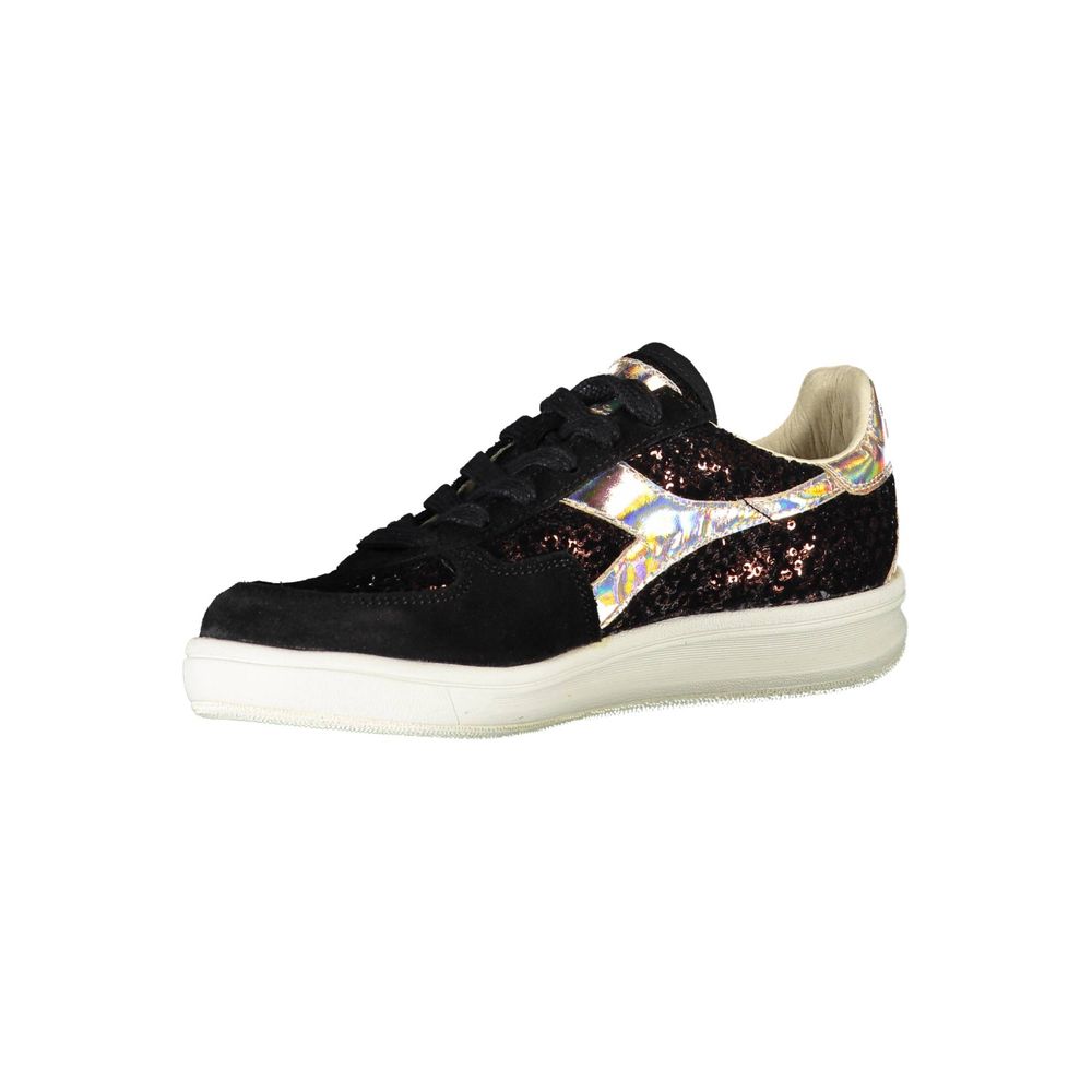 Diadora Schwarzes Leder Damen Sneaker