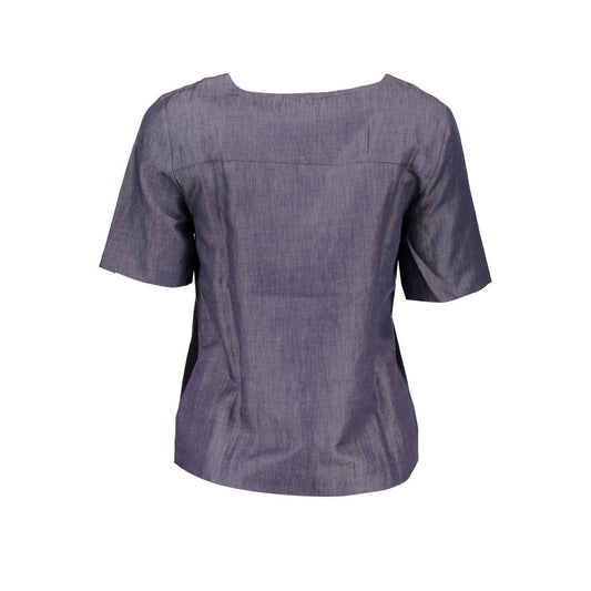 Gant Unisex-T-Shirt aus blauer Baumwolle