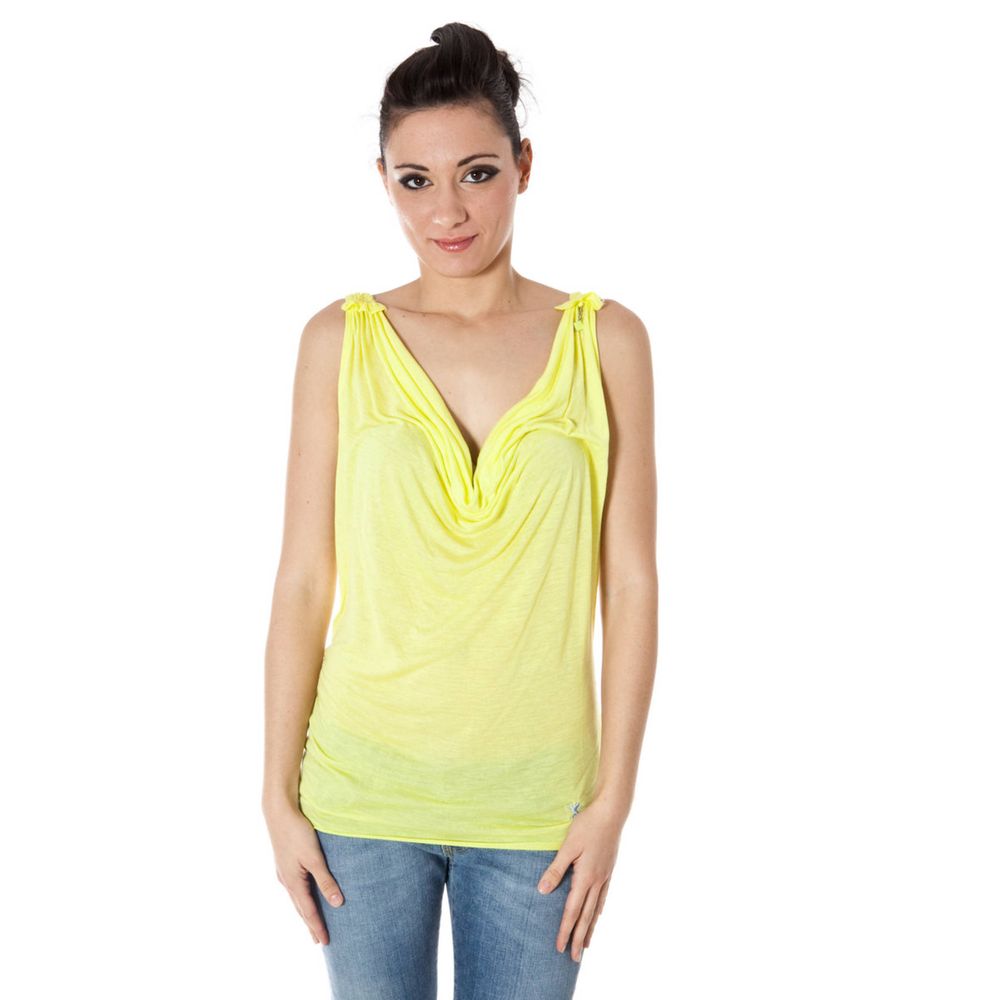 Zuelements Gelbes Viskose-T-Shirt