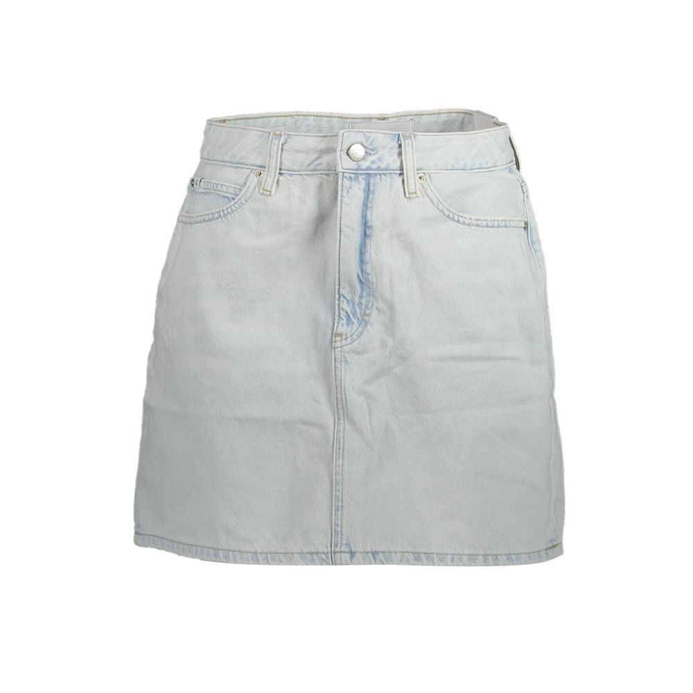 Calvin Klein Light Blue Cotton Skirt for Women