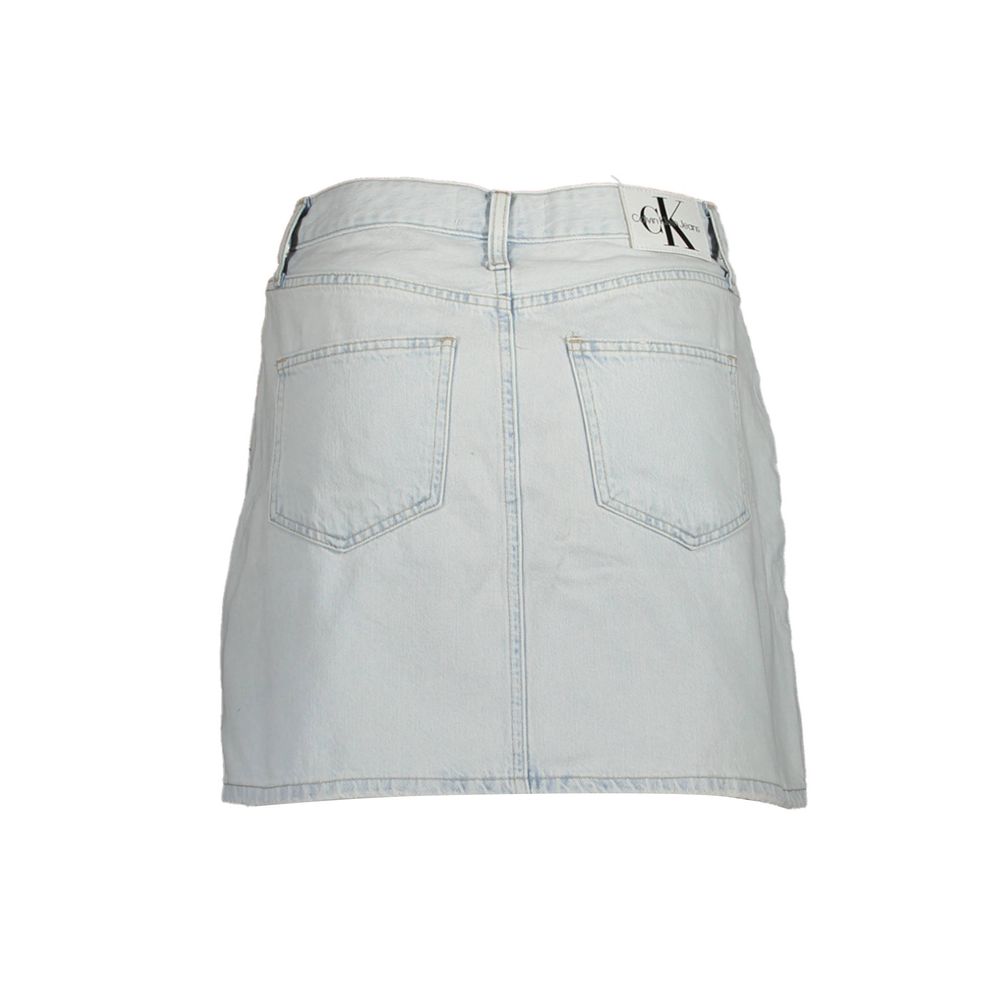 Calvin Klein Light Blue Cotton Skirt for Women