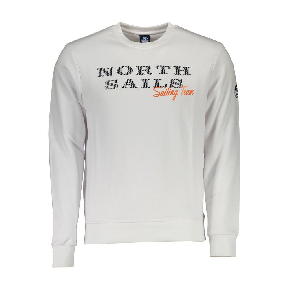 North Sails Baumwoll-Sweatshirt in Weiß