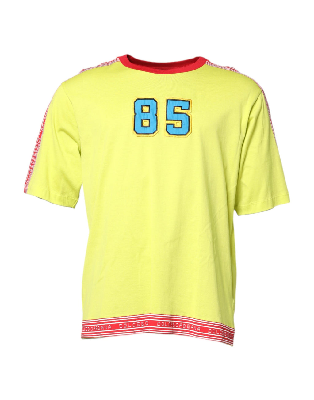 Dolce & Gabbana Green Cotton Crew Neck T-Shirt 85 Patch