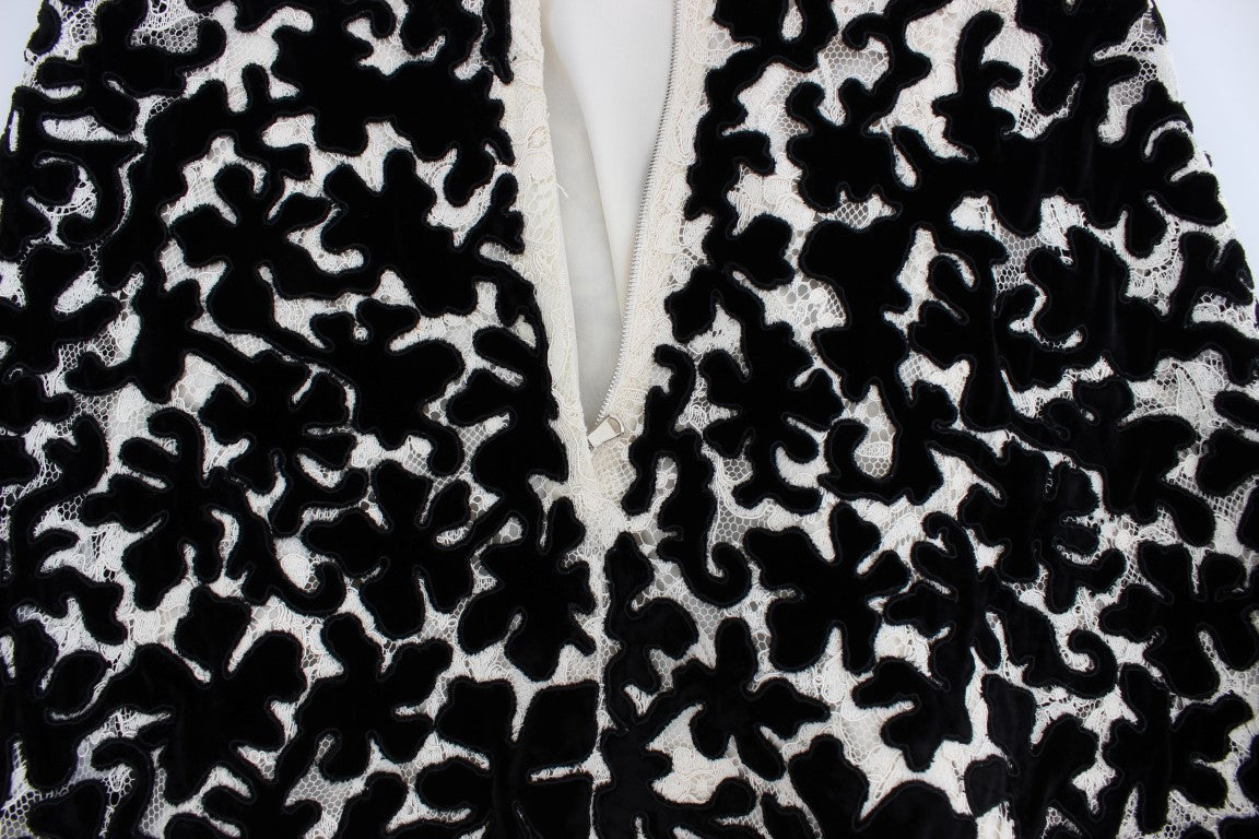 Dolce & Gabbana Ricamo Floral Lace Long Ball Maxi Dress