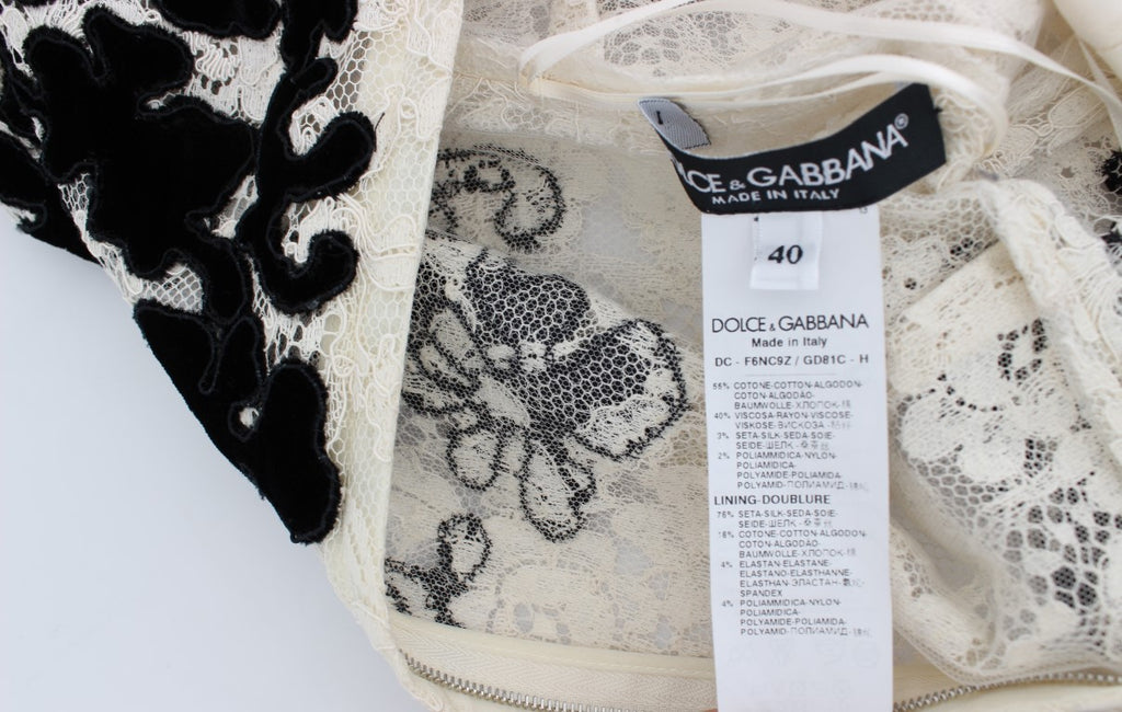 Dolce & Gabbana Ricamo Floral Lace Long Ball Maxi Dress