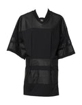 Dolce & Gabbana Schwarzes Baumwoll-T-Shirt mit kurzen Ärmeln und V-Ausschnitt