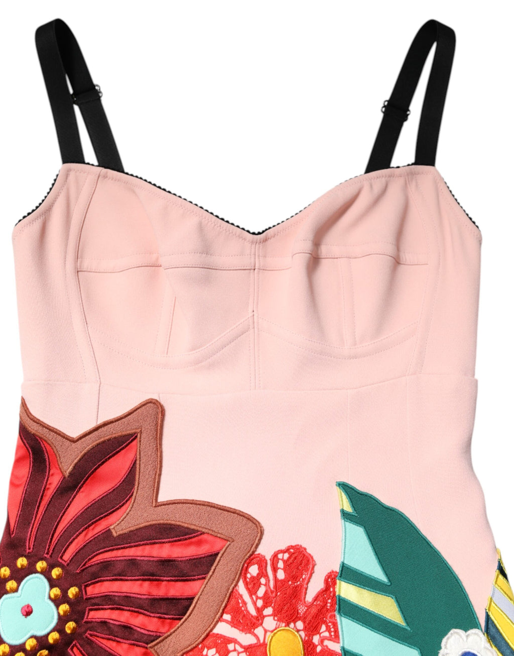 Dolce & Gabbana Pink Floral Spaghetti Strap Mini Dress