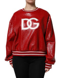 Dolce & Gabbana Red Wool Pullover with DG-Logo Embroidery