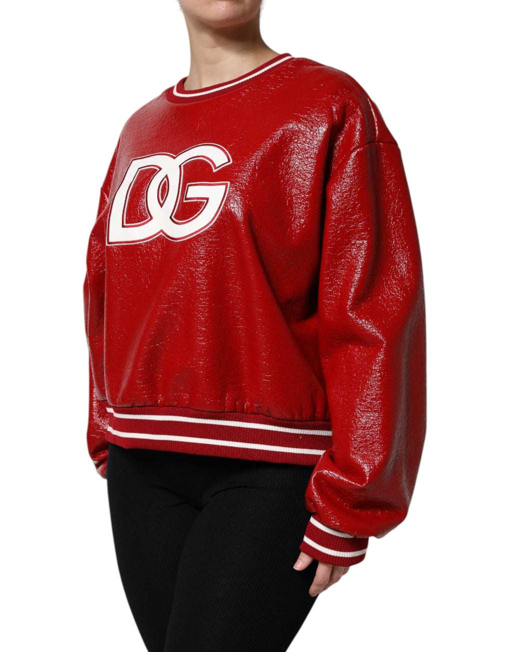 Dolce & Gabbana Red Wool Pullover with DG-Logo Embroidery