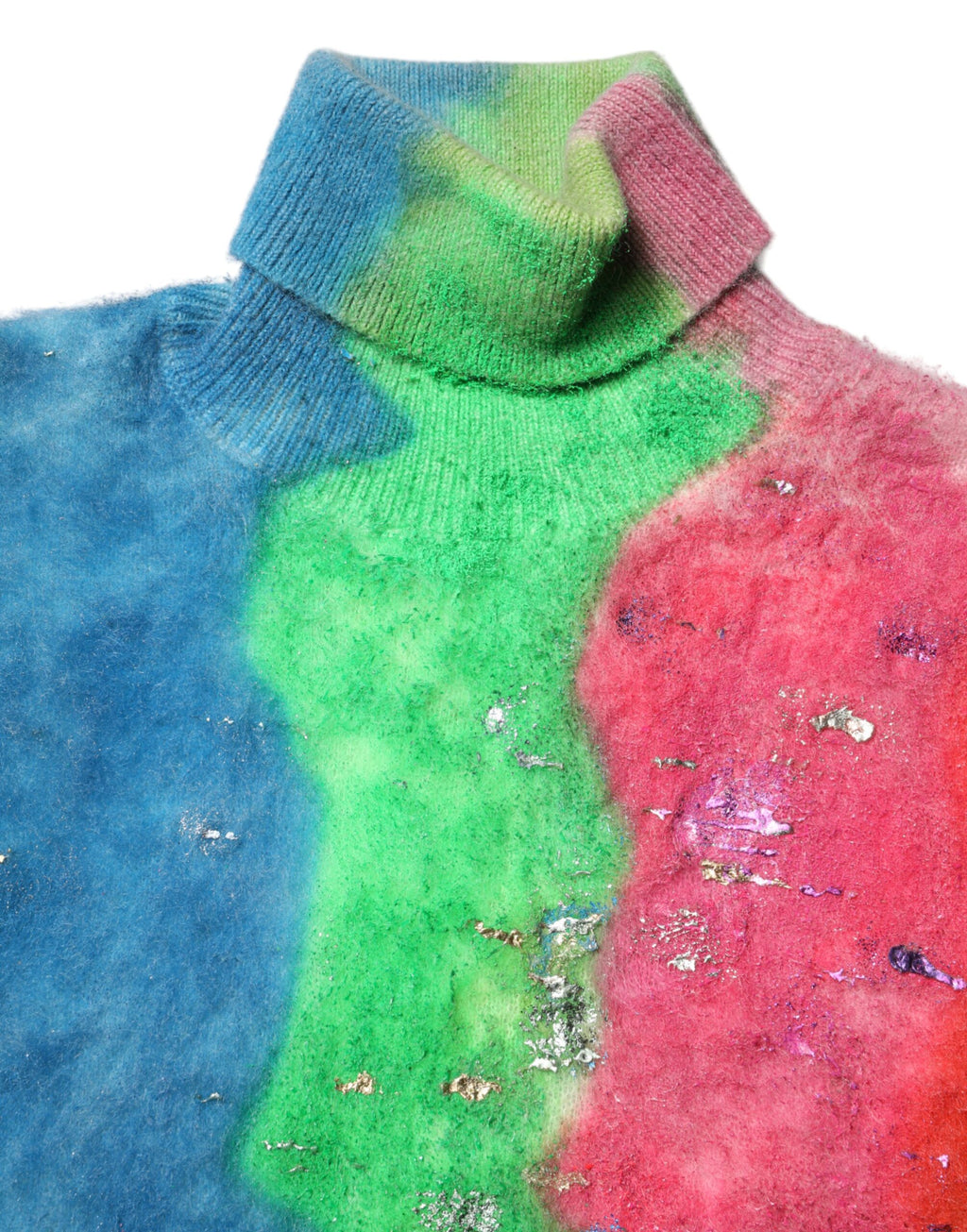 Dolce & Gabbana Multicolor Mohair Turtleneck Sweater