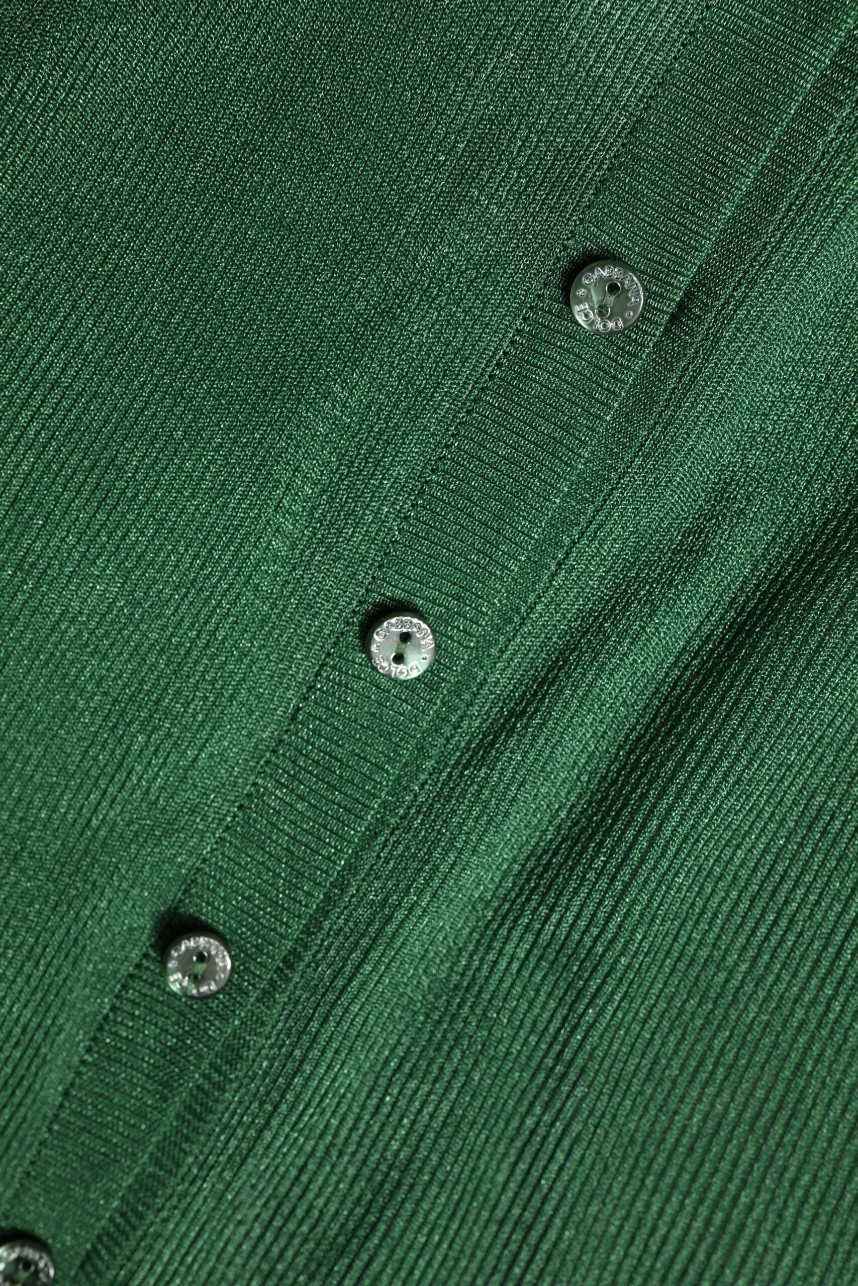 Dolce & Gabbana Green Polyester Long Sleeve Jumper