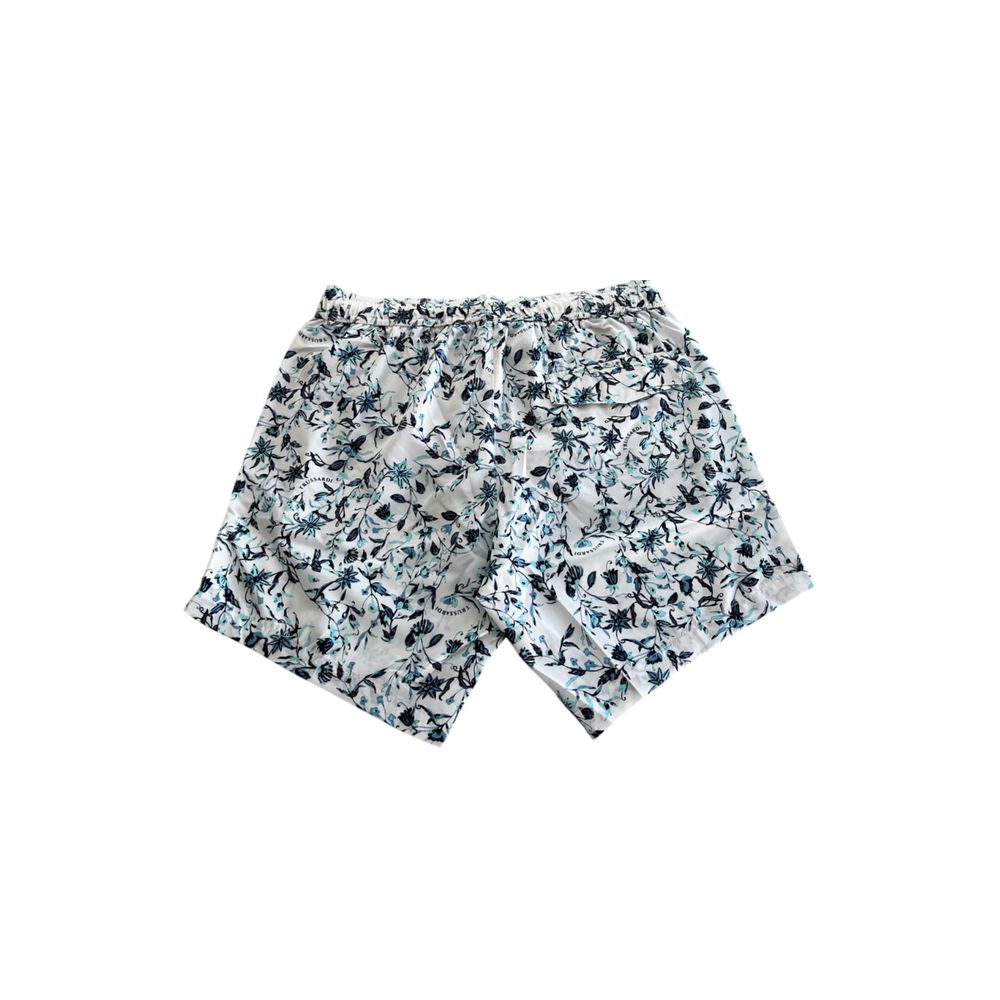 Trussardi Beachwear Weiße Badeshorts aus Polyester